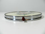 Reverse Painted Glass Plate Vintage