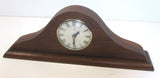 Vintage Electric Wood Mantel Clock Roman Numeral Convex Glass