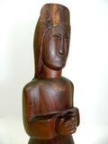 Praying Women Figurine Hand Carved Religious Catholic Rosary
