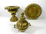Vintage Brass Bronze Vessel Mangal Turkish Heater 28"