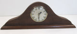 Vintage Electric Wood Mantel Clock Roman Numeral Convex Glass