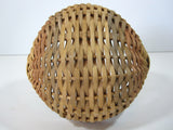 Wicker Splint Basket Signed 8"
