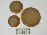 Stoneware Pottery Ashtray Set Of 3