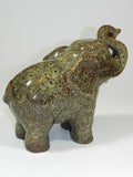 Ceramic Elephant Trunk Up Figurine