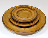 Stoneware Pottery Ashtray Set Of 3