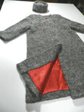 Vintage Womens Sweater Coat Wool Gray Small Medium