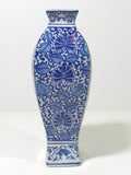 Chinese Vase Blue & White Porcelain Floral
