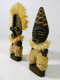 African Rain God Water Spirit  Wood Folk Art Figurine