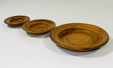 Stoneware Pottery Ashtray Set Of 3
