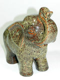Ceramic Elephant Trunk Up Figurine