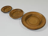 Stoneware Pottery Ashtray Set Of 3