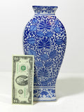 Chinese Vase Blue & White Porcelain Floral