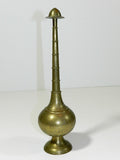 Vintage Brass Rose Water Sprinkler Bottle 14" Tall