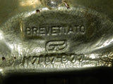 Pair of Italian Brevettato Brass Marble Candelabras