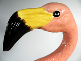 Ceramic Pink Flamingo Art Deco 32" Tall