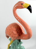 Ceramic Pink Flamingo Art Deco 32" Tall
