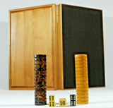 Vintage Tournament Bakelite Backgammon Game Pieces And Wood Backgammon Gamming Board