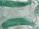 Vintage Green Glass Elephant Wine Bottle Decanter Italy