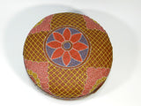 Woven Basket Lid Round Hand Painted