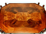 Antique Mahogany Coffee Table With Removable Inlaid Wood Tray