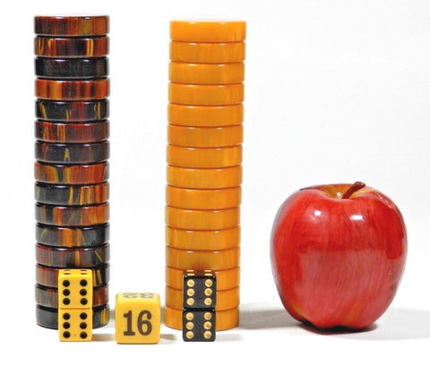Pions de Dames / Backgammon en bois moulurés - 30 mm - Le Triomphe Pions de Dames / Backgammon en bois moulurés - 30 mm - Le Triomphe