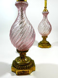 Pair of Vintage Murano Art Glass Lamps