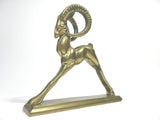 Vintage Brass Big Horn Ram Figurine Sculpture