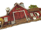 Vintage Burwood Red Barn Farm House Wall Hanging