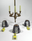 Antique French Empire Bronze Chandelier Swan