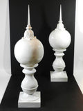 Modern Tabletop Sculpture Ornamental Sphere Finial Garden Sculptures Color Off White Lacquer Finish Resin Composite Z Gallerie Home Furnishings Office Decor Large Accent Pieces Traditional Decorative Accessory Accessories Large Architectural Statement Piece Point Of Interest Unique Movie Prop Cylindrical Column Pair 