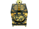Vintage Asian Black Lacquer Lamp