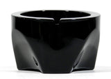 Antique Black Art Glass Ashtray