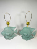 Vintage Ceramic Fish Lamp Pair