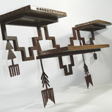 Southwestern Furniture Wood Metal Shelf