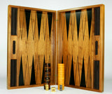 Vintage Tournament Bakelite Backgammon Game Pieces And Wood Backgammon Gamming Board