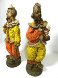Vintage Universal Statuary Large Clown Statue 1966 Pair