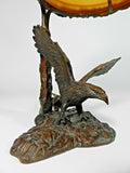 Antique Bronze Eagle Lamp Circa 1920-1935