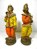 Vintage Universal Statuary Large Clown Statue 1966 Pair