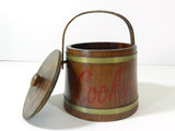 Vintage Wood Cookie Jar Firkin Sugar Bucket