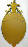Vintage Ornate Wall Mirror Oval Beveled Glass Hollywood Regency