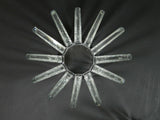 Modern Crystal Glass Candle Holder Pair