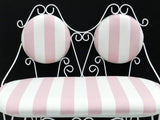 Vintage Wrought Iron Double Bench Seat Ice Cream Parlor Chair