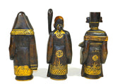 Hand Carved Chinese Wise Men Lot Of 3