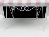 Vintage Wrought Iron Double Bench Seat Ice Cream Parlor Chair