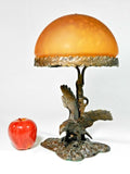 Antique Bronze Eagle Lamp Circa 1920-1935