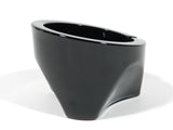 Antique Black Art Glass Ashtray