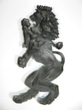 Rampant Lion Metal Wall Plaque Peugeot Emblem