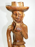 Man Sculpture Wood Wooden Hand Carved