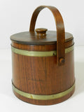 Vintage Wood Cookie Jar Firkin Sugar Bucket