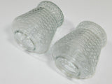 Vintage Pair Of Glass Light Globes